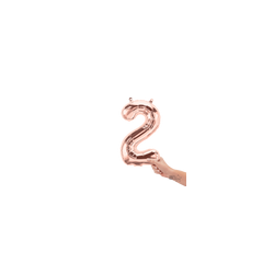 Número 2 rose gold 14"