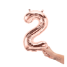 Número 2 rose gold 14"