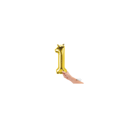 Número 1 dorado 14"