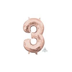 Número 3 rose gold 34"