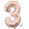 Número 3 rose gold 34"